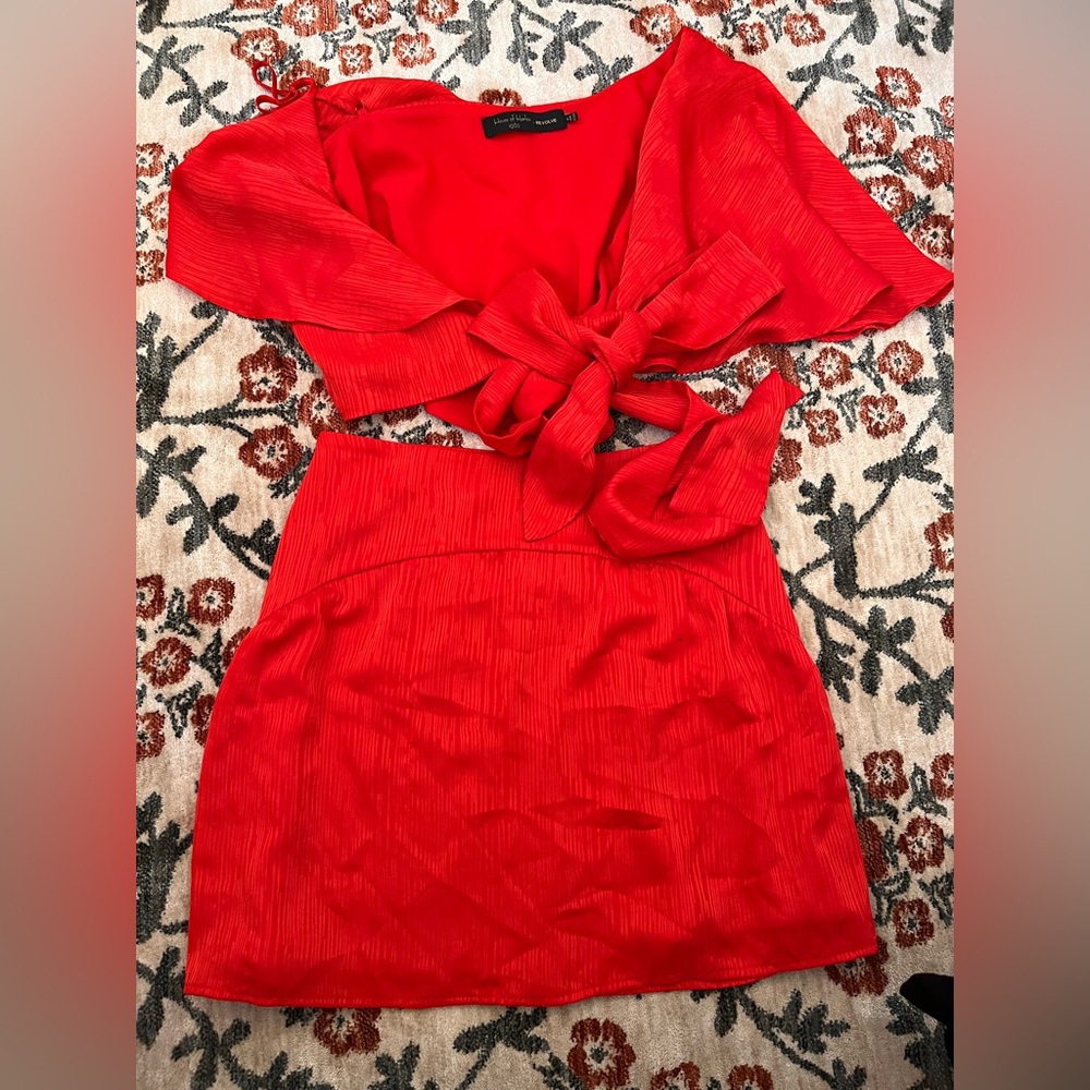 House of Harlow 1960 Vibrant Red Mini Dress